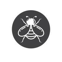 honey bee icon element design template vector