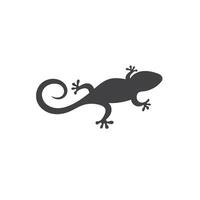 black gecko icon element design template vector
