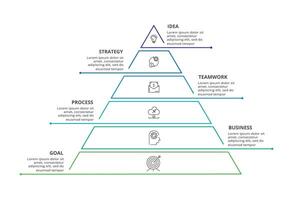 Line infographic with 6 steps, options, parts or processes. Business data visualization vector