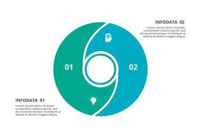 Creative concept for infographic with 2 steps, options, parts or processes. Business data visualization. vector