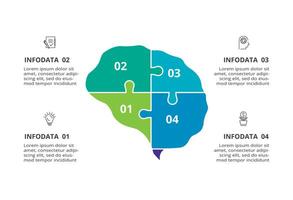 Creative concept for infographic with 4 steps, options, parts or processes. Business data visualization. vector
