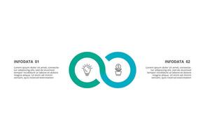 Creative concept for infographic with 2 steps, options, parts or processes. Business data visualization. vector