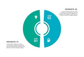 Creative concept for infographic with 2 steps, options, parts or processes. Business data visualization. vector
