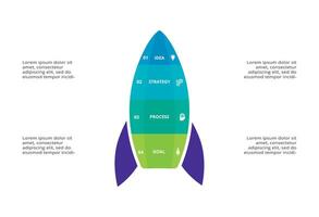 Creative concept for infographic with 4 steps, options, parts or processes. Business data visualization. vector