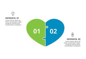 Creative concept for infographic with 2 steps, options, parts or processes. Business data visualization. vector