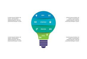 Creative concept for infographic with 4 steps, options, parts or processes. Business data visualization. vector