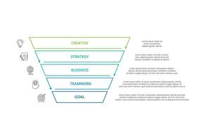 Line infographic with 5 steps, options, parts or processes. Business data visualization vector