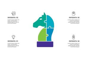 Creative concept for infographic with 4 steps, options, parts or processes. Business data visualization. vector