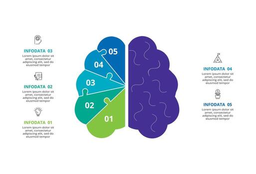 Creative concept for infographic with 5 steps, options, parts or processes. Business data visualization. vector