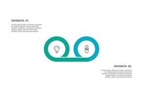 Creative concept for infographic with 2 steps, options, parts or processes. Business data visualization. vector