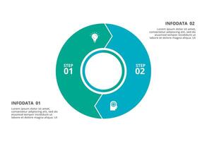 Creative concept for infographic with 2 steps, options, parts or processes. Business data visualization. vector