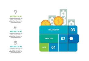 Creative concept for infographic with 3 steps, options, parts or processes. Business data visualization. vector