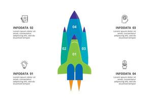 Creative concept for infographic with 4 steps, options, parts or processes. Business data visualization. vector