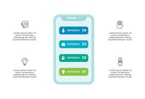 Creative concept for infographic with 4 steps, options, parts or processes. Business data visualization. vector