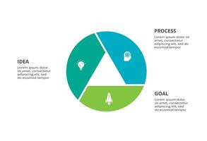 Creative concept for infographic with 3 steps, options, parts or processes. Business data visualization. vector