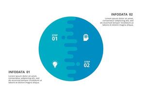 Creative concept for infographic with 2 steps, options, parts or processes. Business data visualization. vector