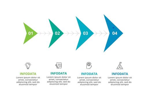 creativo concepto para infografía con 4 4 pasos, opciones, partes o procesos. negocio datos visualización. vector