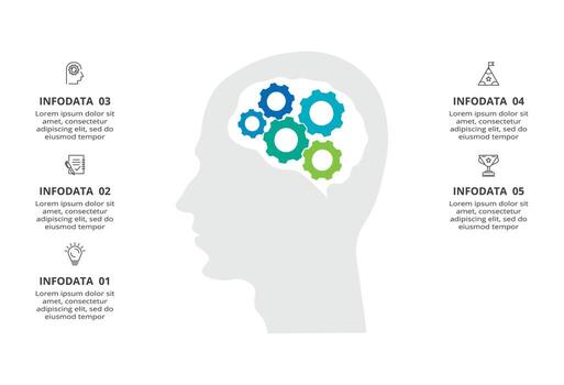creativo concepto para infografía con 5 5 pasos, opciones, partes o procesos. negocio datos visualización. vector
