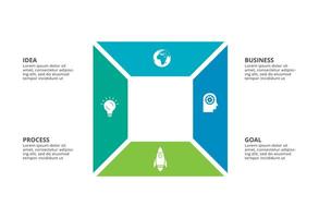 Creative concept for infographic with 4 steps, options, parts or processes. Business data visualization. vector