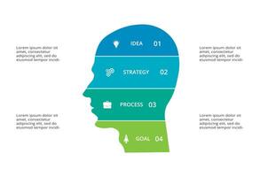Creative concept for infographic with 4 steps, options, parts or processes. Business data visualization. vector