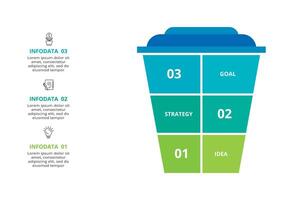 Creative concept for infographic with 3 steps, options, parts or processes. Business data visualization. vector