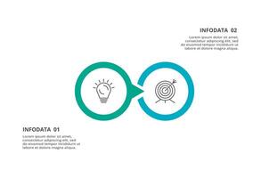 Creative concept for infographic with 2 steps, options, parts or processes. Business data visualization. vector