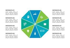 Creative concept for infographic with 8 steps, options, parts or processes. Business data visualization. vector