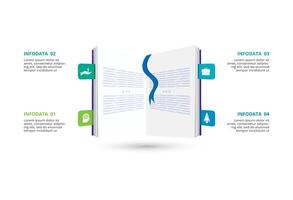 Creative concept for infographic with 4 steps, options, parts or processes. Business data visualization. vector