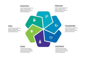 Creative concept for infographic with 6 steps, options, parts or processes. Business data visualization. vector