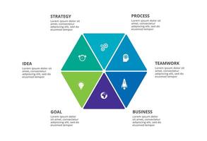 Creative concept for infographic with 6 steps, options, parts or processes. Business data visualization. vector