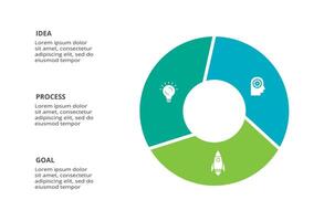 Creative concept for infographic with 3 steps, options, parts or processes. Business data visualization. vector