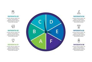 Creative concept for infographic with 6 steps, options, parts or processes. Business data visualization. vector