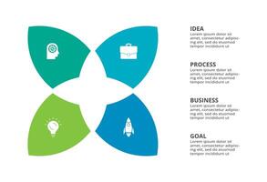 Creative concept for infographic with 4 steps, options, parts or processes. Business data visualization. vector
