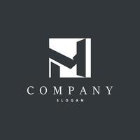 Initial Letter M Minimalist Logo Simple Logotype Corporate Identity Emblem Modern, Luxurious And Elegant Symbol Design Brand, Company, Business vector