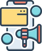 Color icon for marketing vector