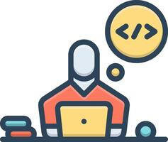 Color icon for developer vector