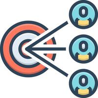 Color icon for target audience vector