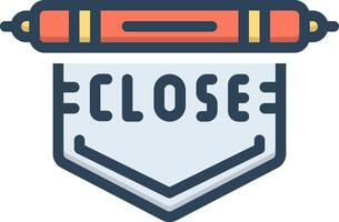 Color icon for closed vector