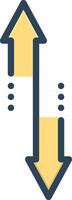 Color icon for up down vector