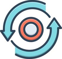 Color icon for rotate vector