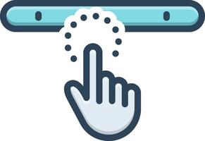 Color icon for click vector