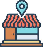 Color icon for location vector