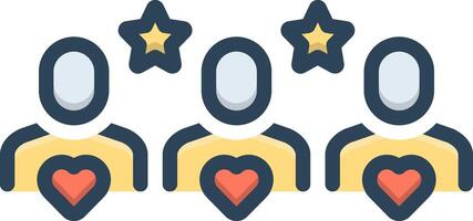 Color icon for customers vector