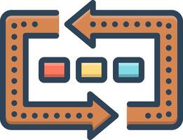 Color icon for replace vector