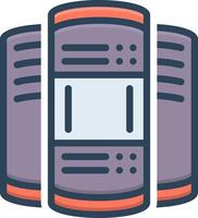 Color icon for server vector