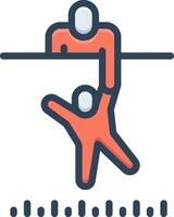 Color icon for help vector
