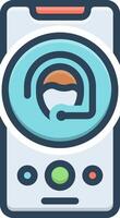 Color icon for assistance vector