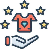 Color icon for brand values vector