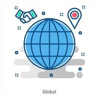 Global and globalization icon concept vector