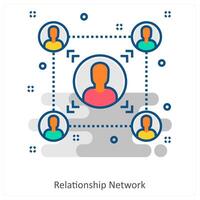 Relationship Network and client icon concept vector